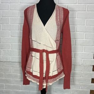 Cozy, Belted Wrap Cardigan by Ya Los Angeles Size Large